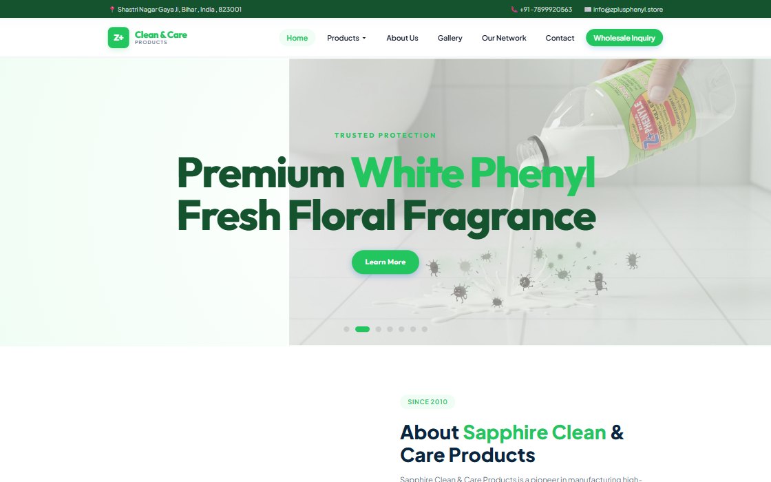 Z+ Clean & Care website
