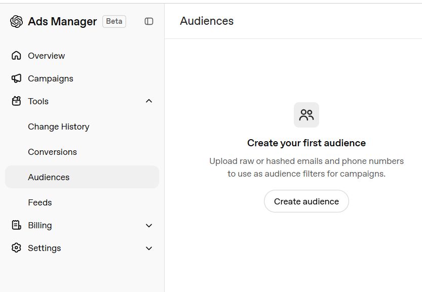 ChatGPT Ads rolling out audience lists