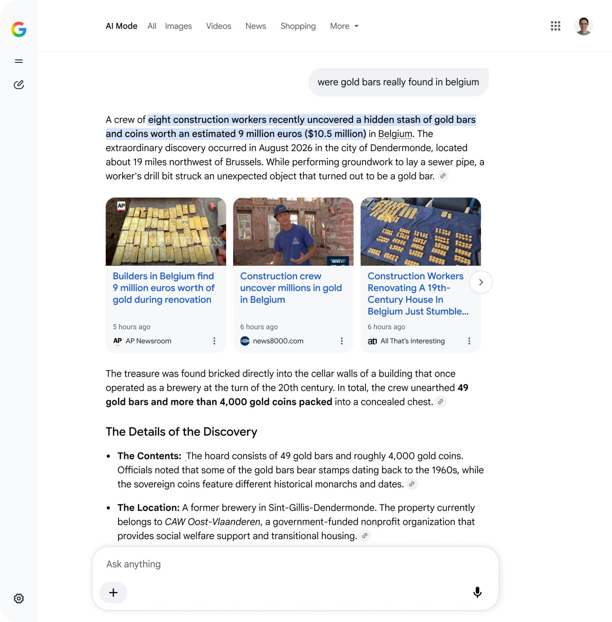 Google adds link carousels for developing topics in AI Mode