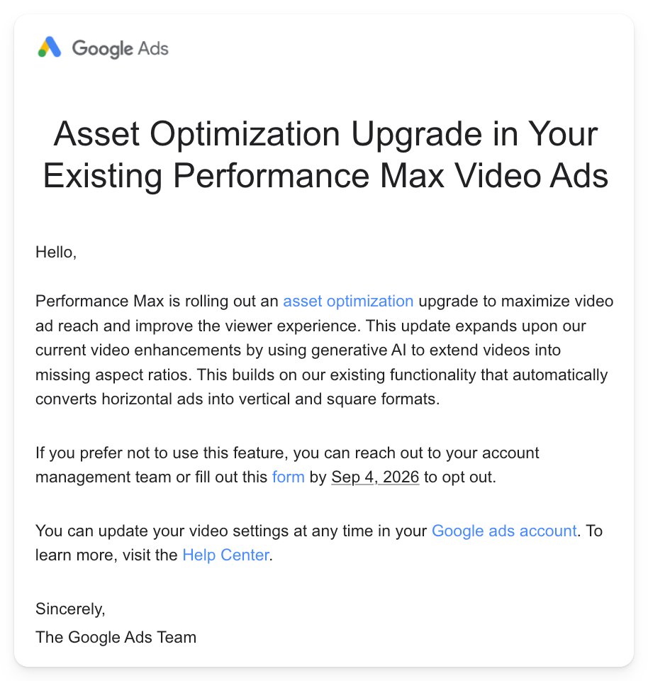 Google Ads will use generative AI to resize Performance Max video ads