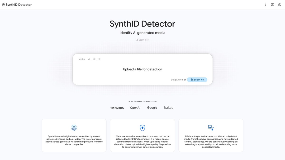 Google’s new SynthID website can identify AI-generated media