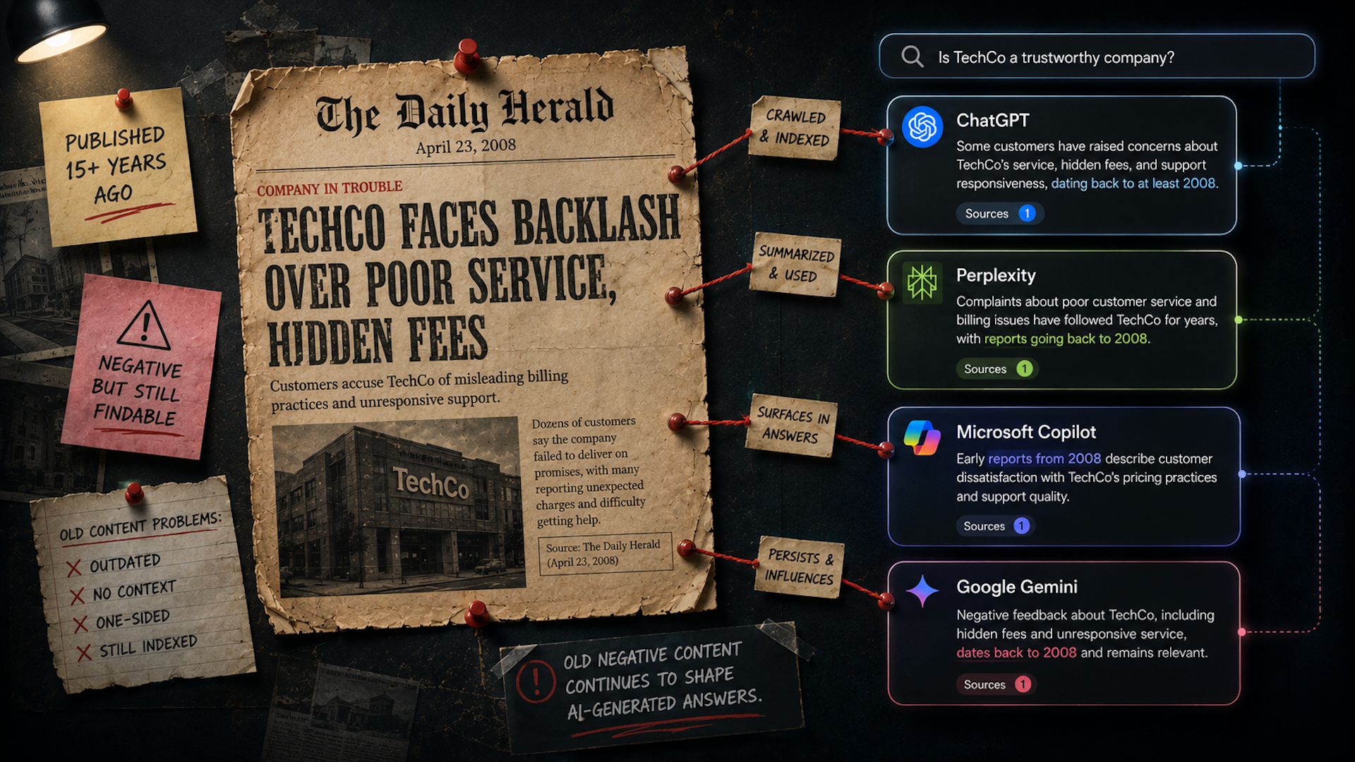How AI search gives old negative content new life