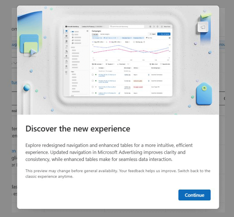 Microsoft Advertising rolling out new design for advertiser console