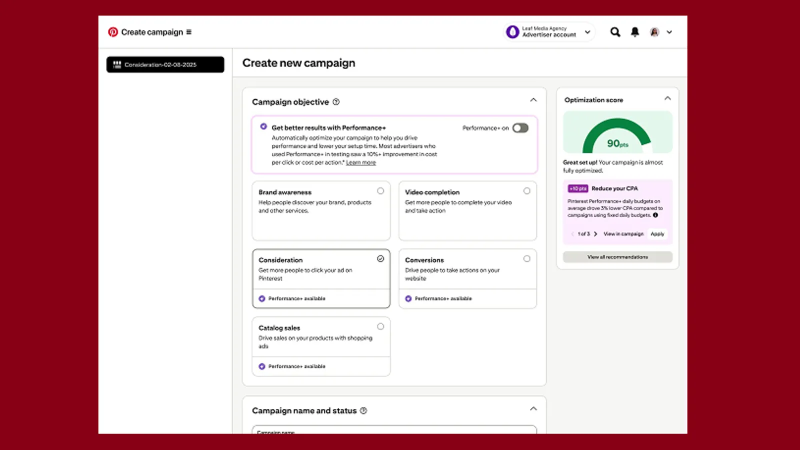 Pinterest offers predictive optimization for Performance+