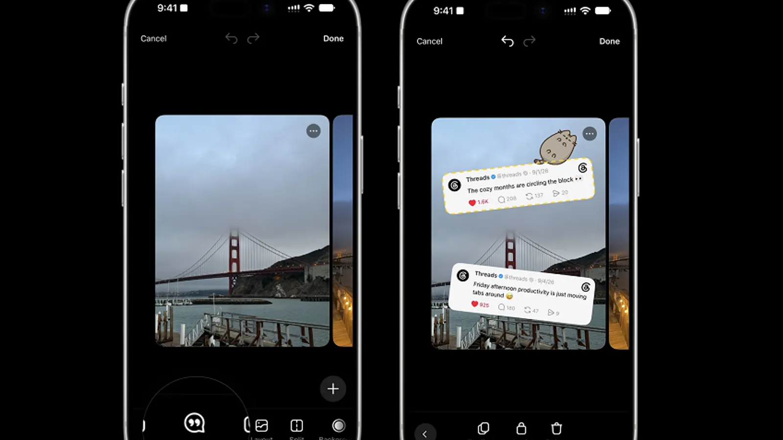 Threads tests more visual options for quote posts